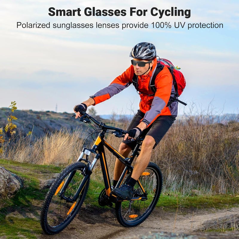 LVTEL Smart Glasses, Polarized Bluetooth Sunglasses, Built-in Mic & Speakers, Voice Assistant, UV Protection Audio Sun Glass - Image 2